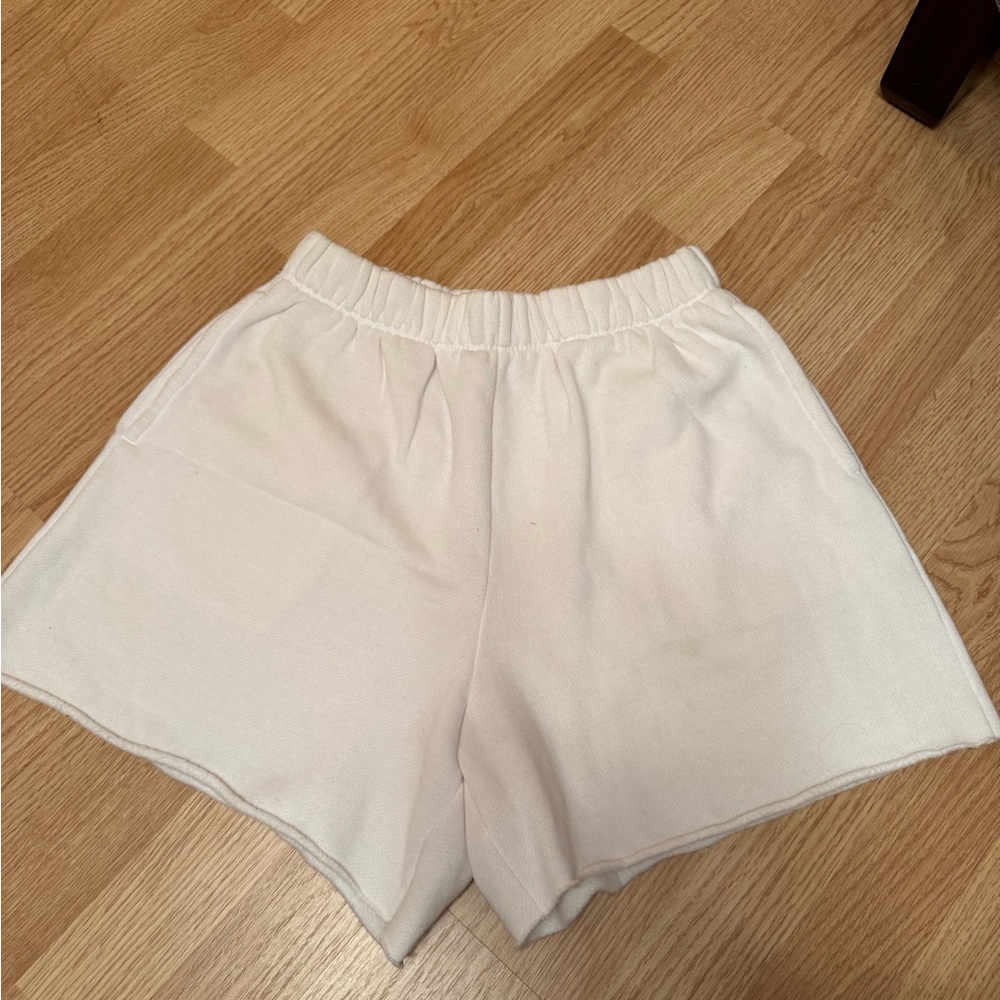 Aerie White fleece Shorts